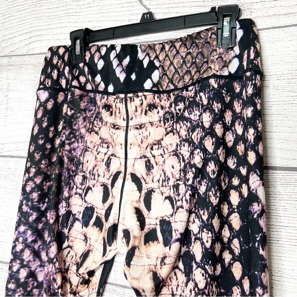 Black & Brown Python Snakeskin Animal Print High … - image 3